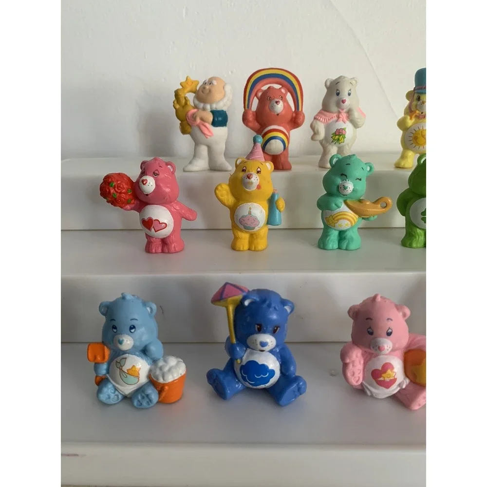 14 Vintage PVC 1980's American Greetings Mini Care Bear Figures